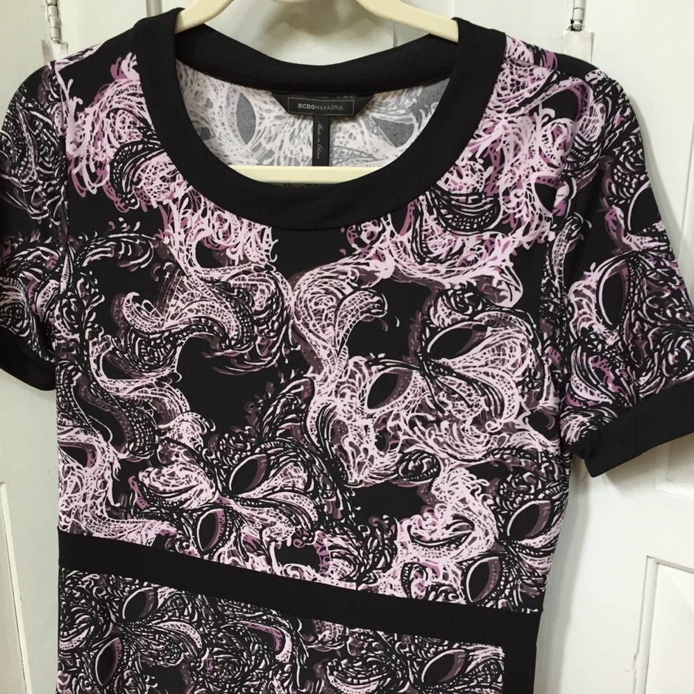 BGBGMaxAzria Purple & Black Paisley Dress - Picture 12 of 15